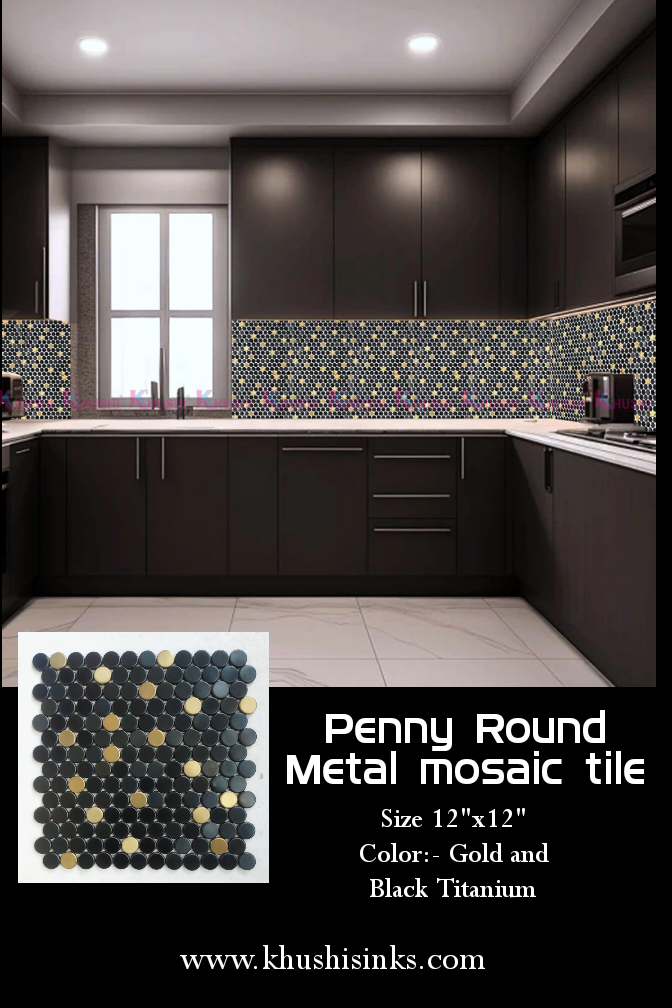 Penny Round mosaic tiles.