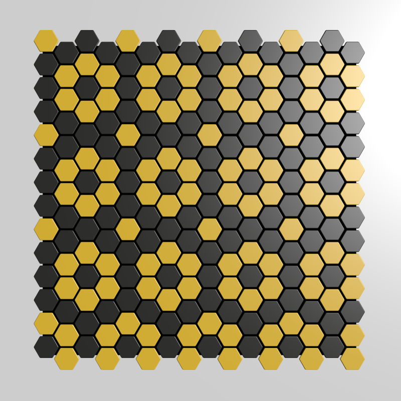 Honeycomb Floral Hexagon Mosaic Tile