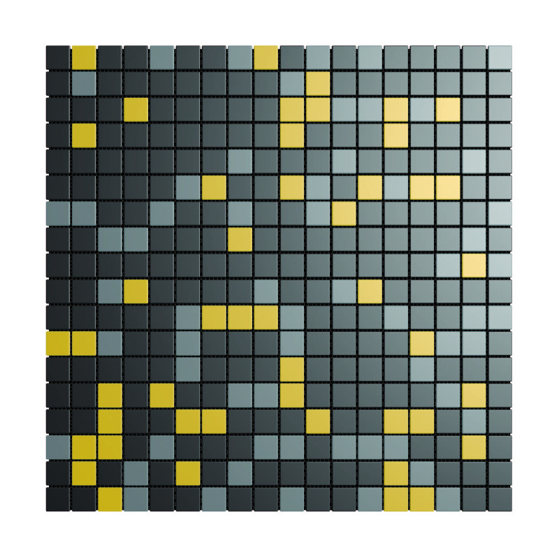 Nano Square Random mix Matt Stainless steel mosaic tile