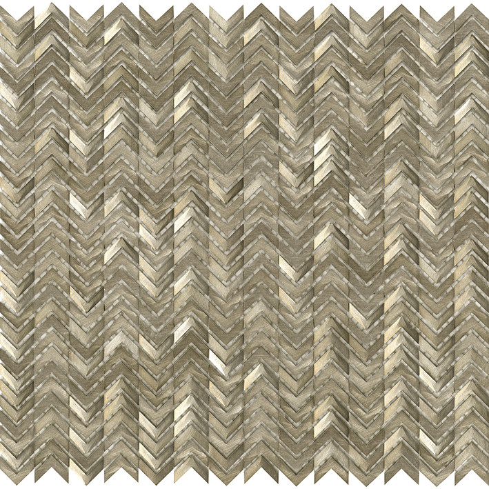 Aluminium Arrow Golden metal mosaic tile