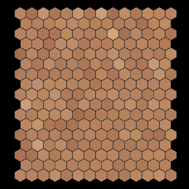 Hexagon Rose Gold Stainless Steel mosaic tile