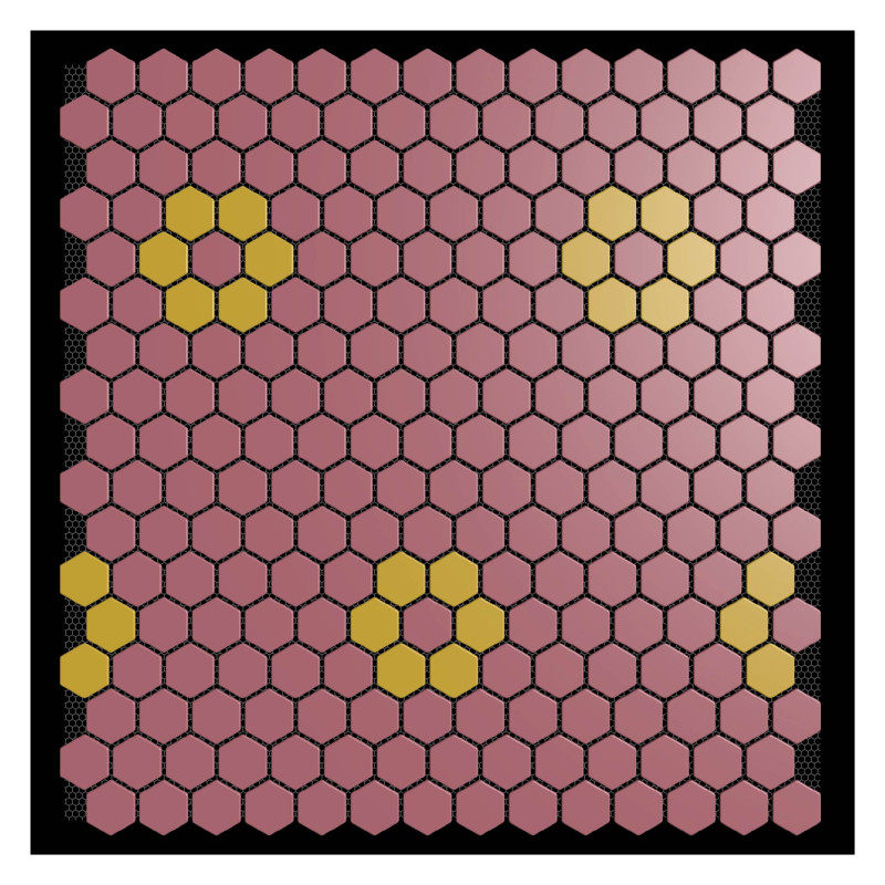 Honeycomb (Hexagon) Flower Rose Gold & Gold matt Stainless Steel mosaic tile
