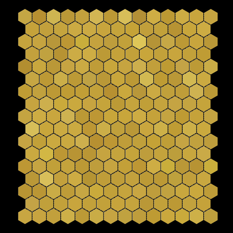 Hexagon Gold matt Stainless Steel mosaic tile