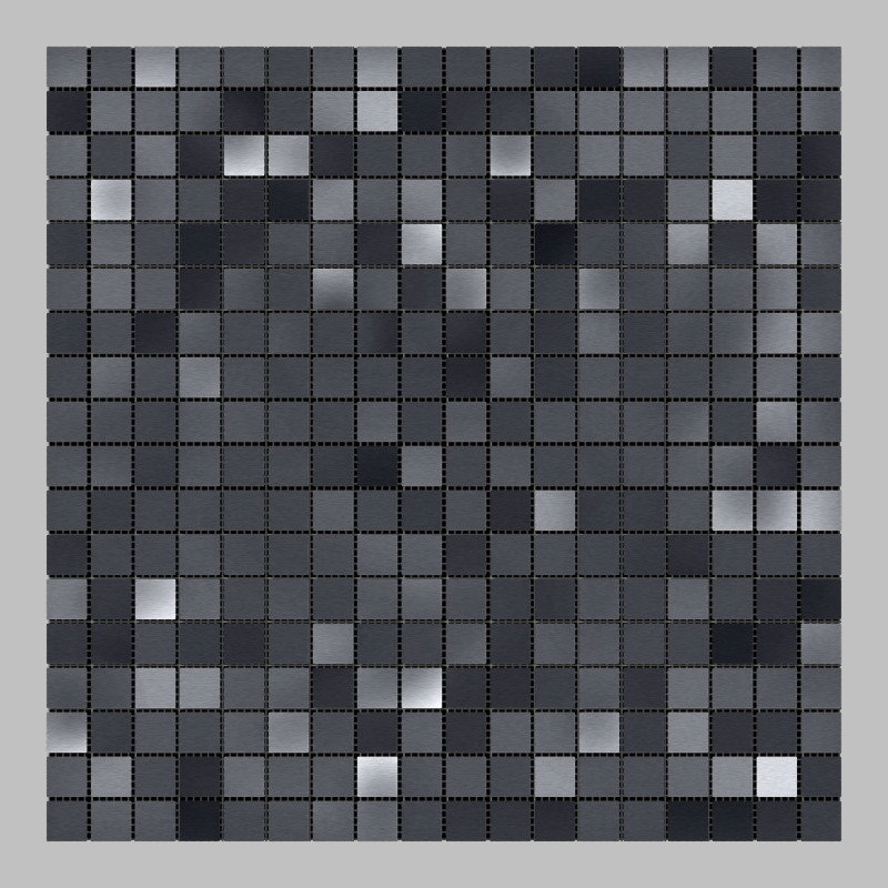 Nano Square Black Stainless Steel mosaic tile