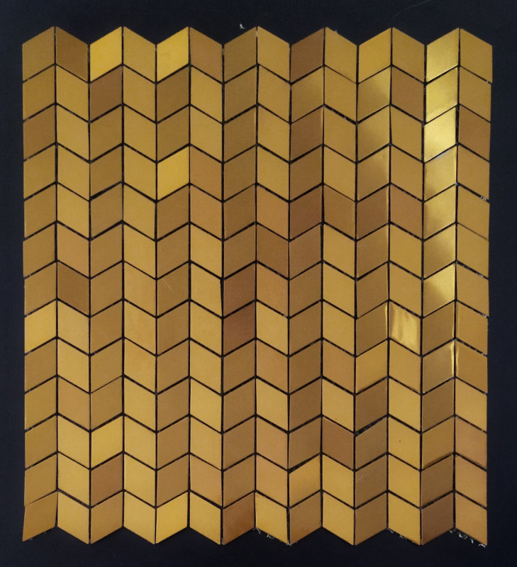 Chevron Gold matt Stainless Steel metal mosaic tile