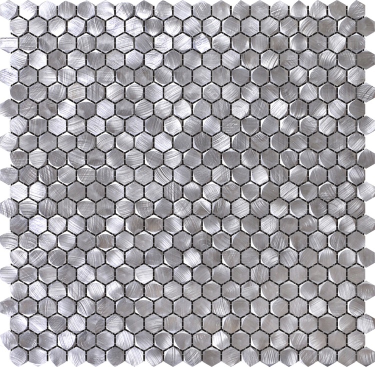 Hexagon Solid Aluminium backsplash metal mosaic tile