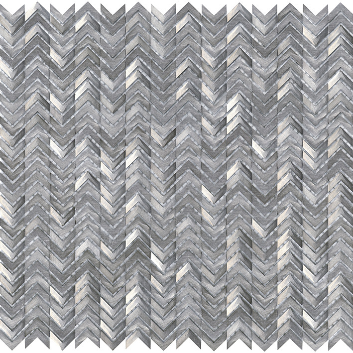 Aluminium Arrow silver metal mosaic tile
